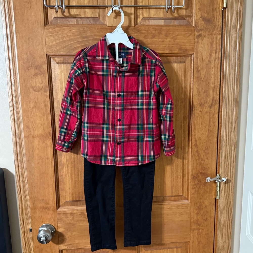 The Children’s Place toddler boys stretch Christmas outfit